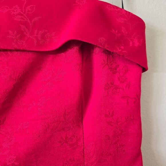 Vintage ROBERTA Womens Red Strapless Evening Dress Y2k 90s Size 5/6 - Picture 5 of 14